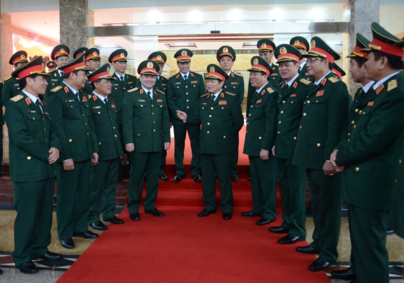 Đại tướng Ngô Xuân Lịch thăm, làm việc tại Bộ tư lệnh Quân khu 1